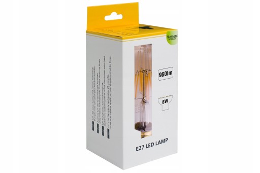 E27 LED žiarovka 960lm 8W FILAMENTY SLZU DYMU TEP