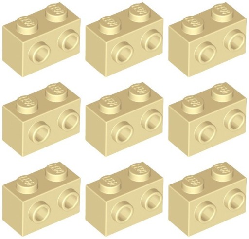LEGO 11211 BRICK 1x2 2 kolíky piesok (9g) 9 ks.