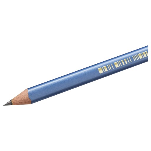 HB BIC Evolution modrá trojuholníková školská ceruzka s gumou