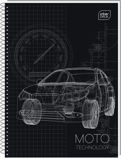 Circle Notebook A5/100 Grid Interprint Rôzne vzory