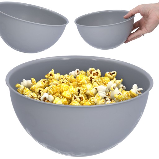 Plastová kuchynská misa, 19 cm, šedá, veľká, na ovocný šalát, 1,5 l
