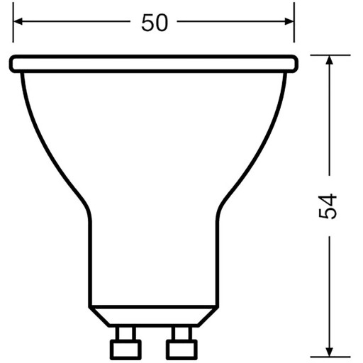 LED ŽIAROVKA GU10 4,5W = 35W 4000K 350lm OSRAM 120°