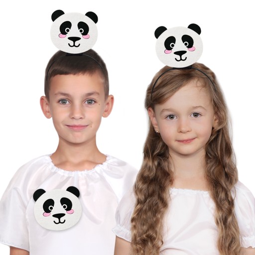 PANDA BAND, KOSTÝM MEDVEĎ PANDA, BIELY A ČIERNA