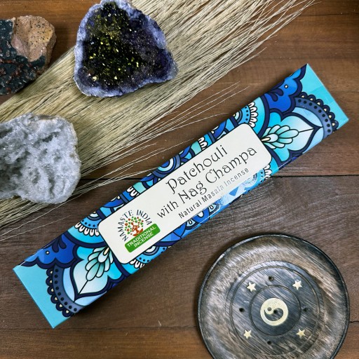 Masala Namaste Mandala vonné tyčinky - Pačuli a Nag Champa 15g