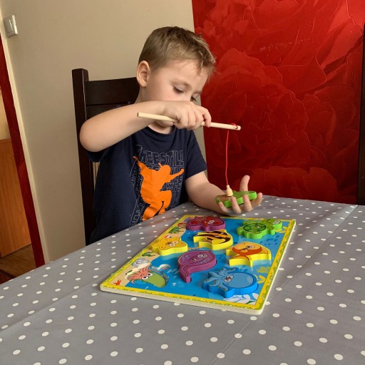 Sorter Puzzle pre deti Magnetická hra Chytanie rýb s magnetom