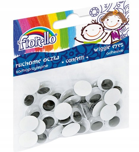 FIORELLO samolepiace očká pohyblivé 15 mm 40 ks