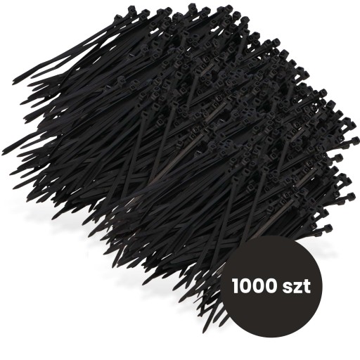 1000x sťahovacie pásky Káblové pásky Zipsy 2,5 x 100 mm Silné UV sťahovacie pásky