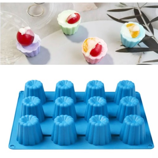 SILIKÓNOVÁ FORMA NA CANELLE MUFFIN PANA COTTA CANELE forma na MUFFINY 12