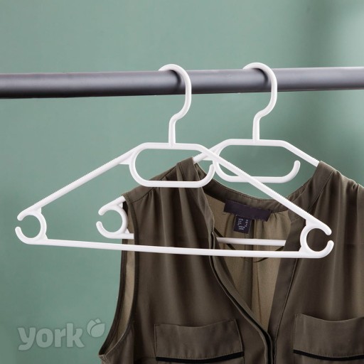 Plastový vešiak na šaty YORK 9+1 set