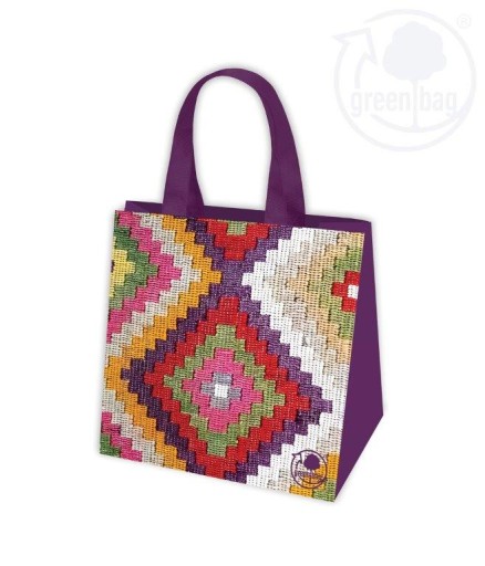 TAŠKA PP netkaná FAREBNÝ KOBEREC 32x28x22cm EKO
