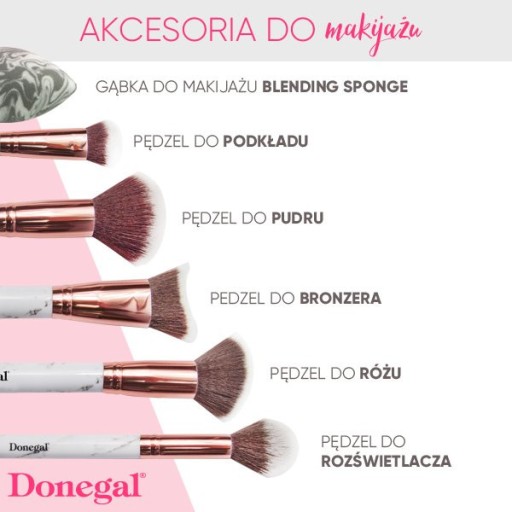 Donegal Štetec na make-up na kontúrovanie tváre lícenkou alebo bronzerom