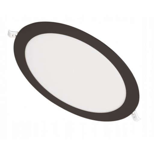 LED PANEL Čierny, Zápustný, Zápustný, 12W, Okrúhly