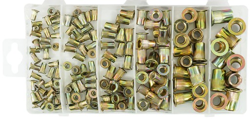 OCEĽOVÉ NITOVACIE MATICE VEĽKÁ SADA OCEĽOVÝCH NITOVACÍCH MATIC M3-M10 150KS