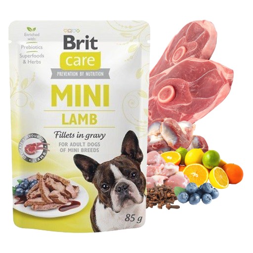 BRIT CARE MINI vlhké krmivo pre psov Lamb 85g