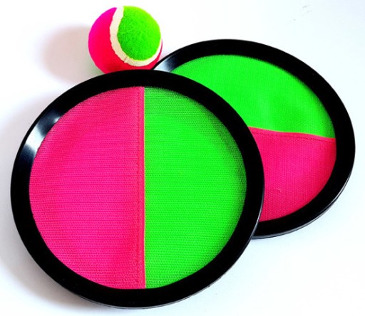 CHYŤOVAŤ LOPIČKU VELCRO HRA HÁDZAŤ CHAŤ PADLE + LOPTIČKA