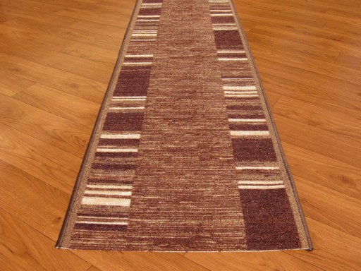 Protišmykový, pogumovaný hnedý behúň, 57 cm, do kuchyne