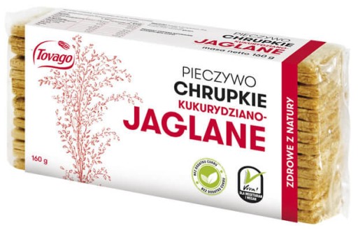 Chrumkavý chlieb z kukurice a prosa 160g Tovago