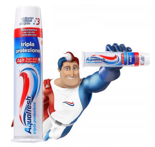 ZUBNÁ PASTA S FLUORIDOM BIELIACA PROTI KAZU TARSONA Aquafresh