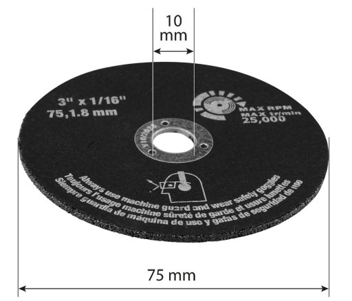 NEO Rezný kotúč 75mm pre pneumatické brúsky, sada 5 ks