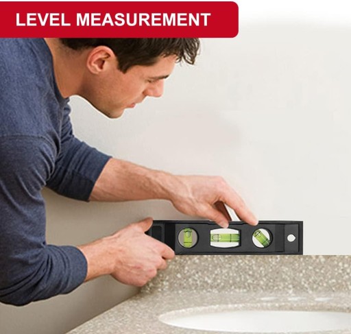 MAGNETICKÁ LEVEL 15CM 23CM ČIERNA sada 2 ks