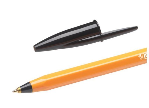 BIC CLASSIC SET ORANŽOVÝ ORIGINÁL JEMNÝ GUĽOVÝ PITOČ BLACK OFFICE x2