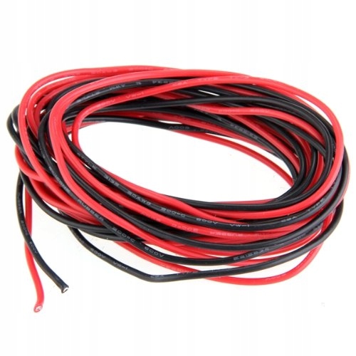 Silikónový kábel 5,3 mm2 (10AWG) (červený) 1m