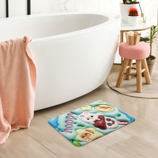 3D protišmykový absorpčný detský koberček do kúpeľne