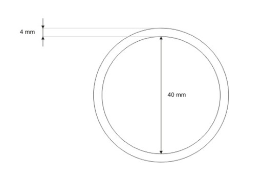 Kovový kožený prsteň 40 mm - 2 ks.