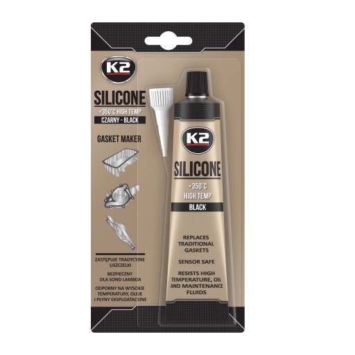 K2 B210 ČIERNY SILIKON BL.85G vysokoteplotný 350