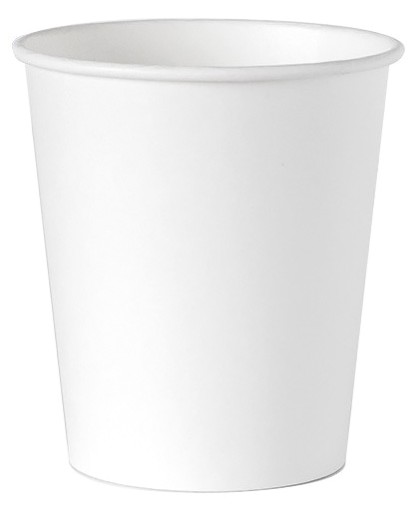 Papierová šálka na kávu, čaj a kávu so sebou, biela, 250 ml, 50 ks