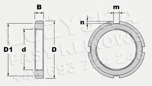 Matica ložiska KM 7 M35x1,5 M 35x1,5