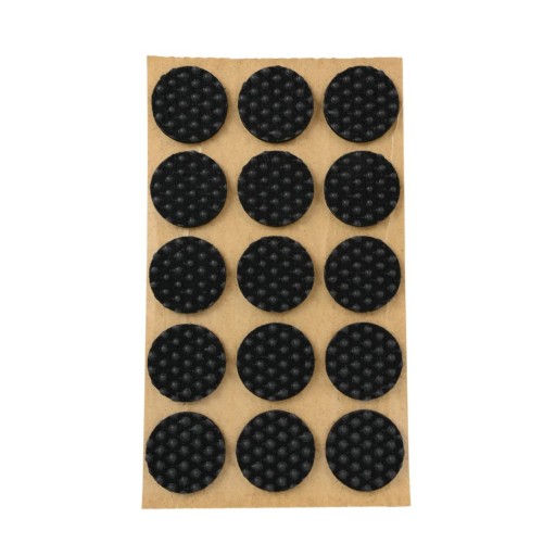 Protišmykové plstené podložky pod nábytok, stoličky, čierne, priemer 30mm, 15 ks