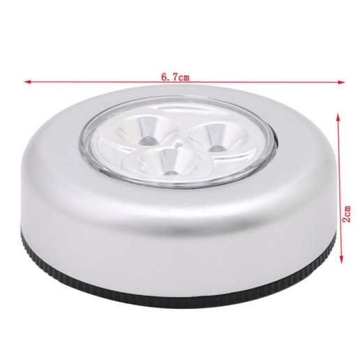 3x LED SAMOLEPIACA BATÉRIOVÁ DOTYKOVÁ LAMPA 1 ks