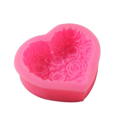 Silikónová forma na mydlá Rose Heart Mydlarnia MF-441