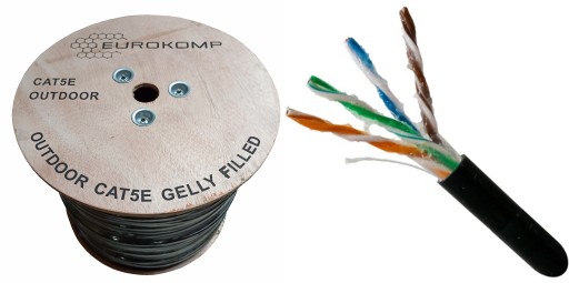UTP KÁBLE vonkajší GEL RJ45 krútený pár 10m UZEMN