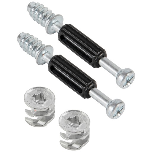 Nábytková spojka, excentrická fi 15mm + kolík 2 ks