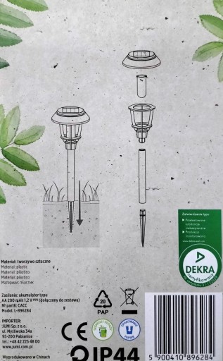 SOLÁRNE ELEKTRICKÉ LAMPY ZÁHRADNÁ LED LAMPA BIELE