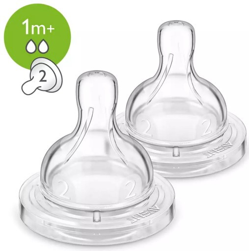 Philips Avent CLASSIC+ Cumlík 2 ks, voľný prietok 1M+