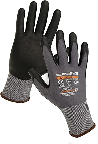 Silné pracovné rukavice SUPERTECH FLEX veľkosť 8 - M 1 PAIR