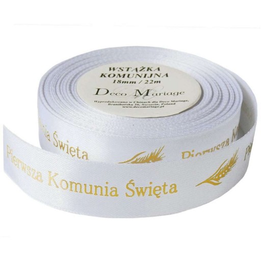 STUHA stužka PRVÉ SV. prijímanie 18 mm / 22 m