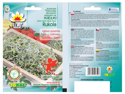 ARUKOLA Toraf semená klíčkov 10g