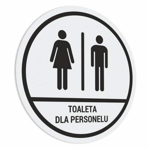 Zamestnanecké WC - nálepka na dvere 20x20