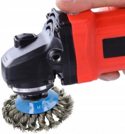 KOTÚČOVÁ KEFA DRRÁTENÁ SO ZÁVITOM NA BRÚSKU 115MM 0,5MM DRÔT M14