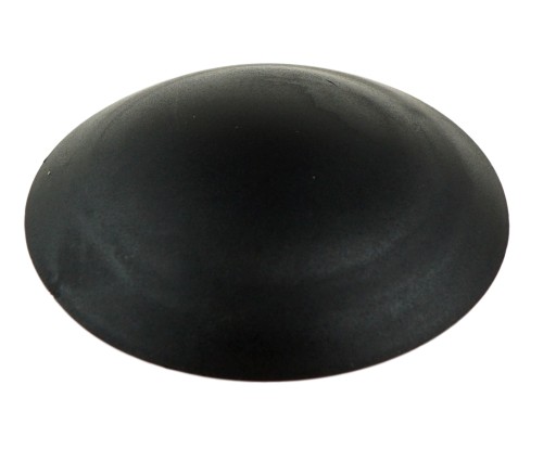 Čierna zarážka do dverí, priemer 40 mm, samolepiaca, lepená na stenu, zarážka dverí