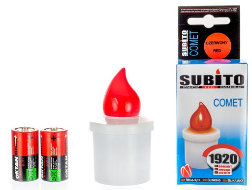 LED vložka do sviečok Subito 10,5 cm ČERVENÁ