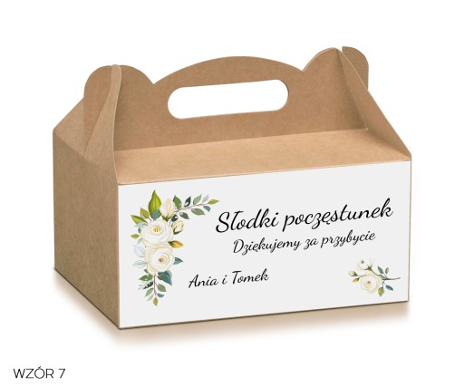 Kraft svadobné tortové krabičky s personalizáciou