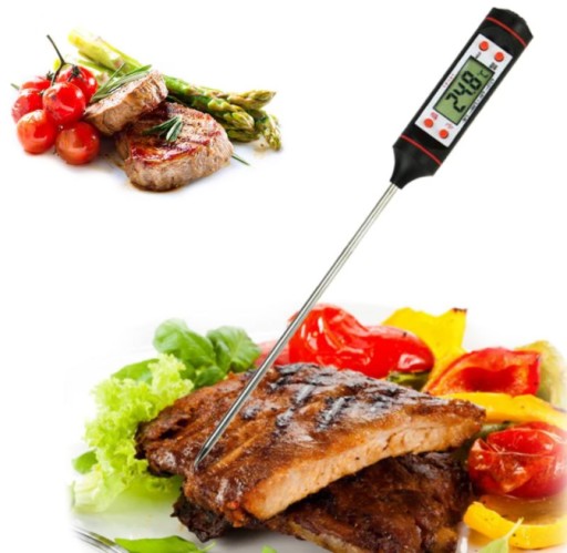 LCD KUCHYNSKÝ TEPLOMER NA VÝROBU MÄSA, VÍNA, VOSKU, SVIEČOK 300°C