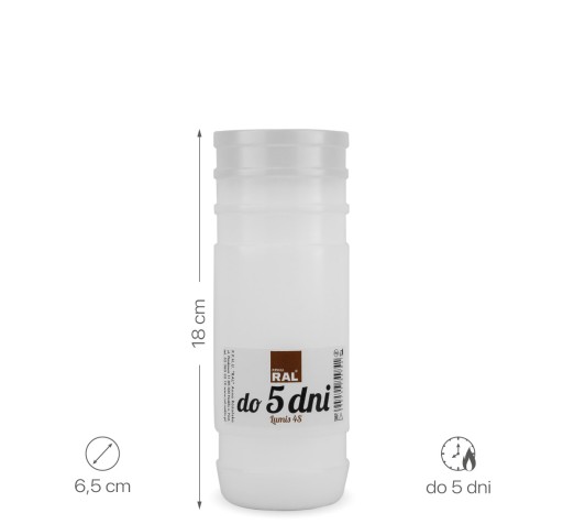 Vložka na sviečky 18 cm na 5 dní Lumis 4S
