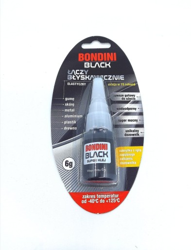 BONDINI BLACK GLUE 6G BLACK FLEXIBLE STRONG