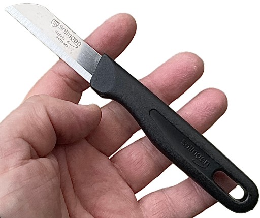 NÔŽ KUCHYNSKÝ NÔŽ NEMECKÁ SOLINGEN LOPAČKA NA LÚPANIE ZELENINY 6cm 2ks